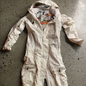 Full Body Adult White Snow Suit